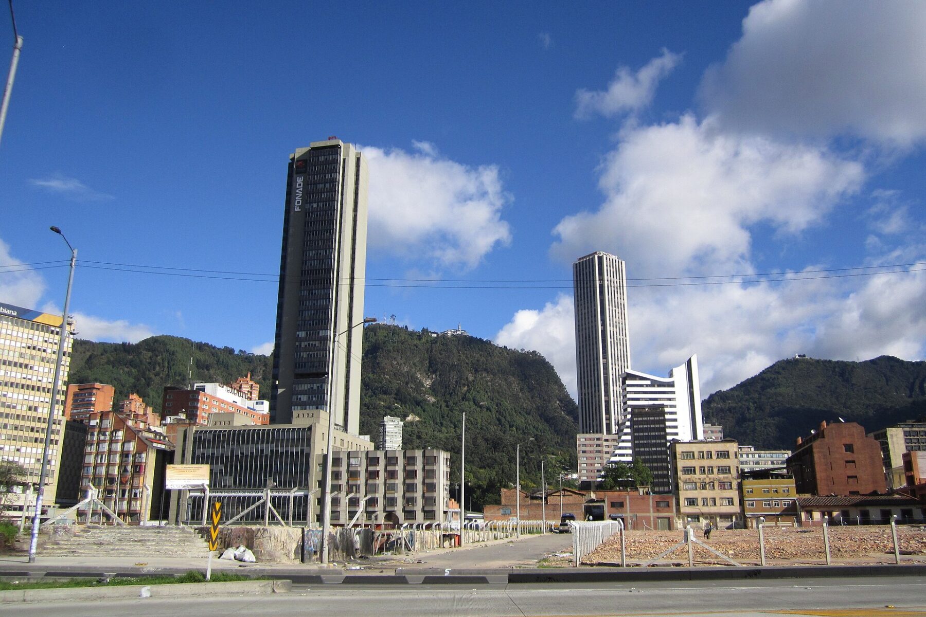 Bogota skyline toward Monserrate