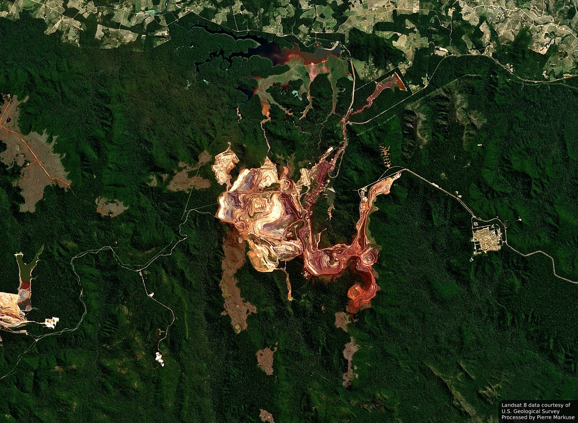 Brazil critical minerals bill &mdash; satellite view of the Caraj&aacute;s mining complex in Par&aacute;