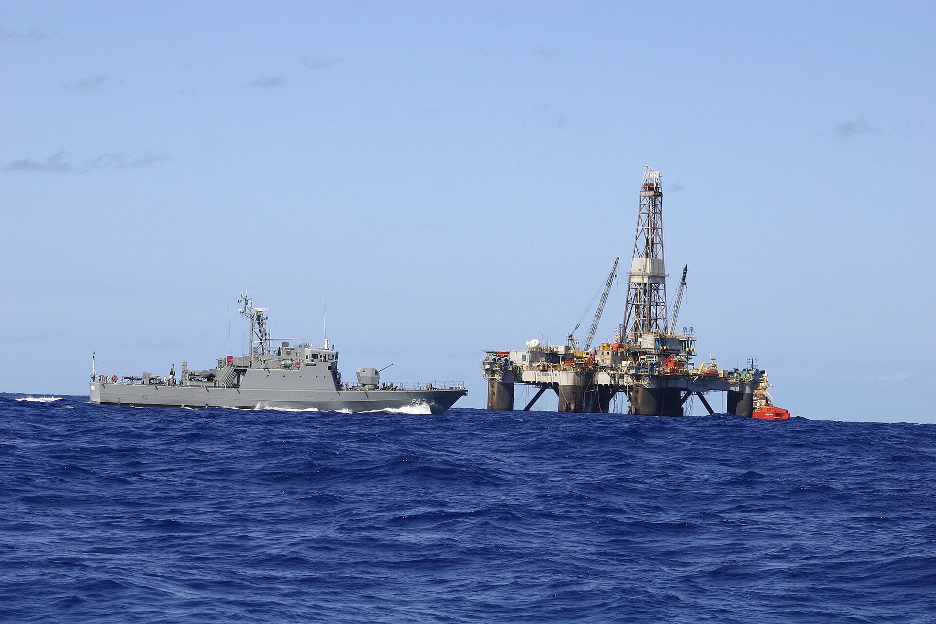 Offshore oil rig off Brazil