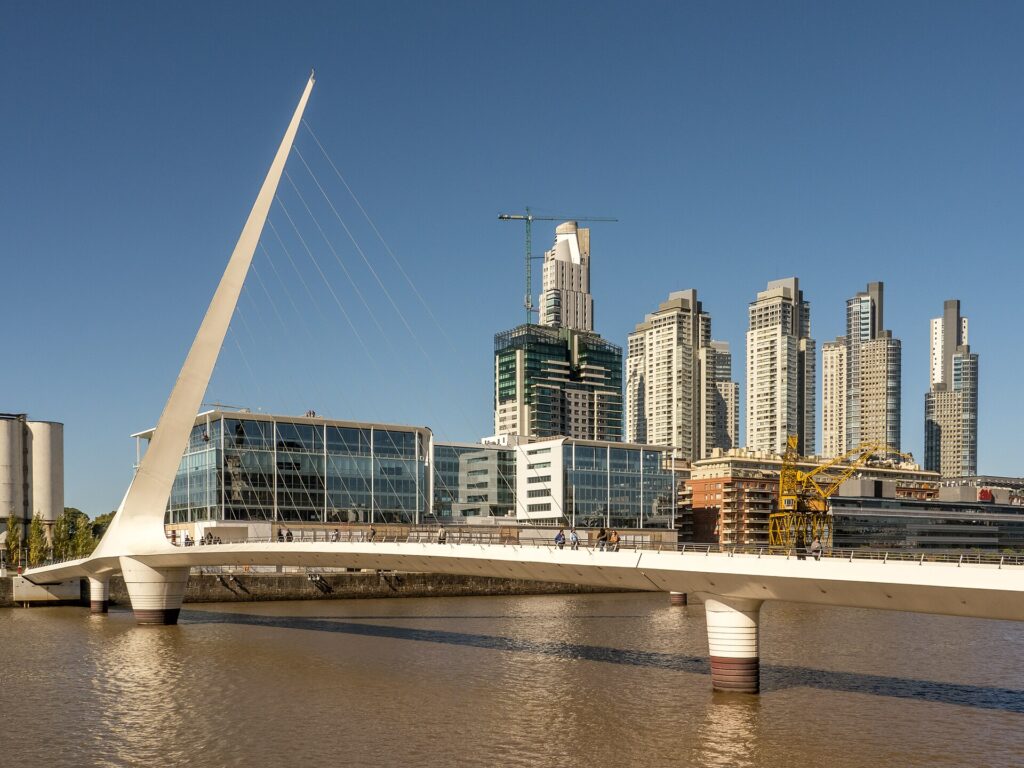 The Puerto Madero waterfront district of Buenos Aires, Argentina