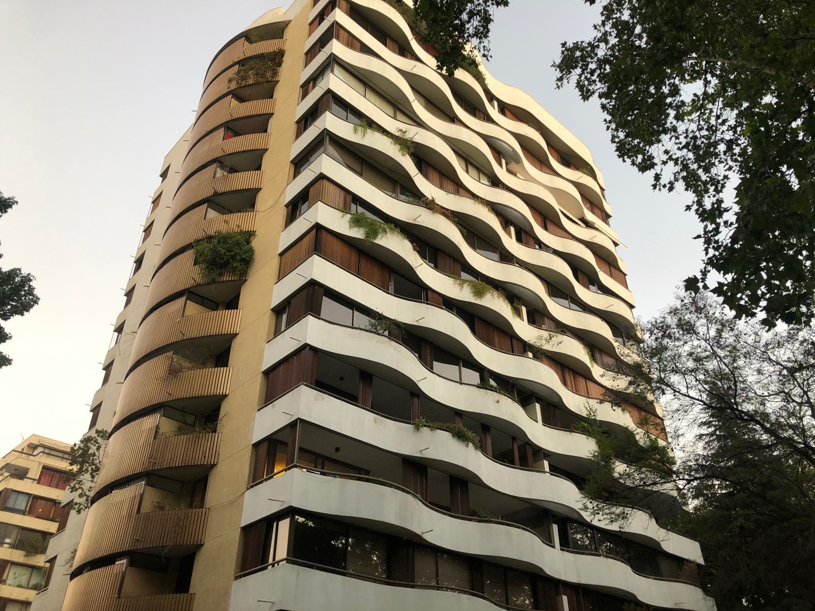 A modern residential apartment tower.