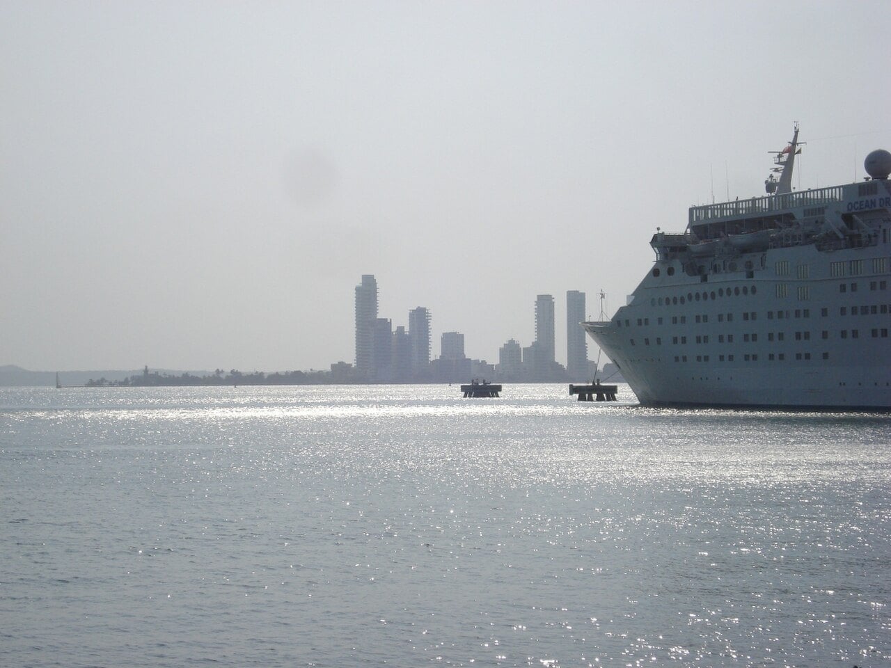 Cartagena bay, where Colombia gas import capacity is being expanded at Puerto Bah a