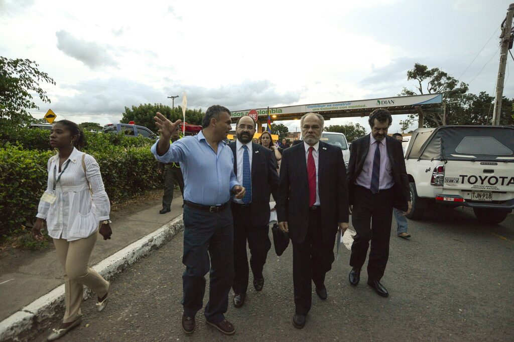 International bridge on the Colombia-Venezuela border crossing