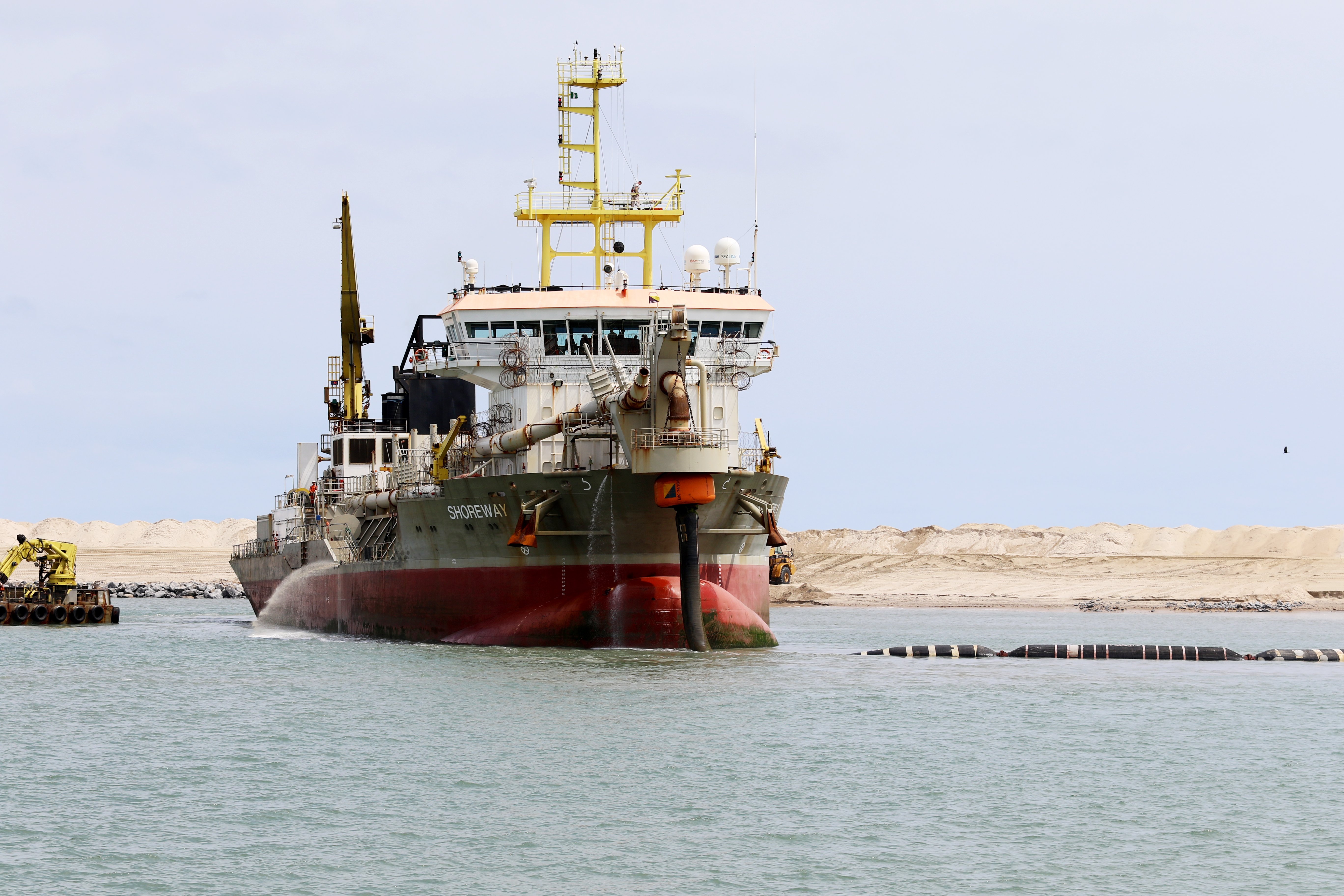 Nigeria petroleum exports - a vessel at the Dangote refinery site in Lekki, Lagos State