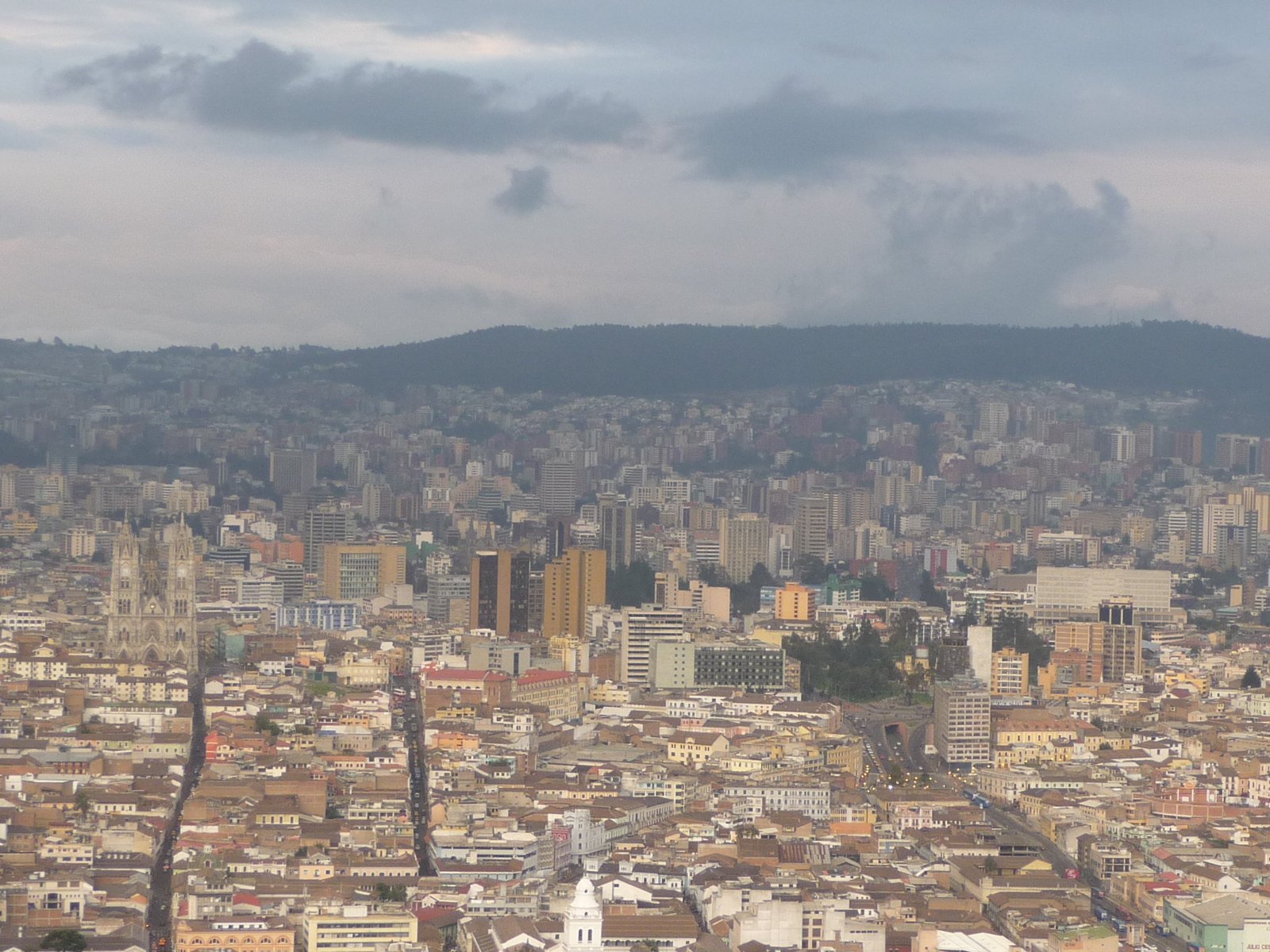 A view over the city of Quito, Ecuador.