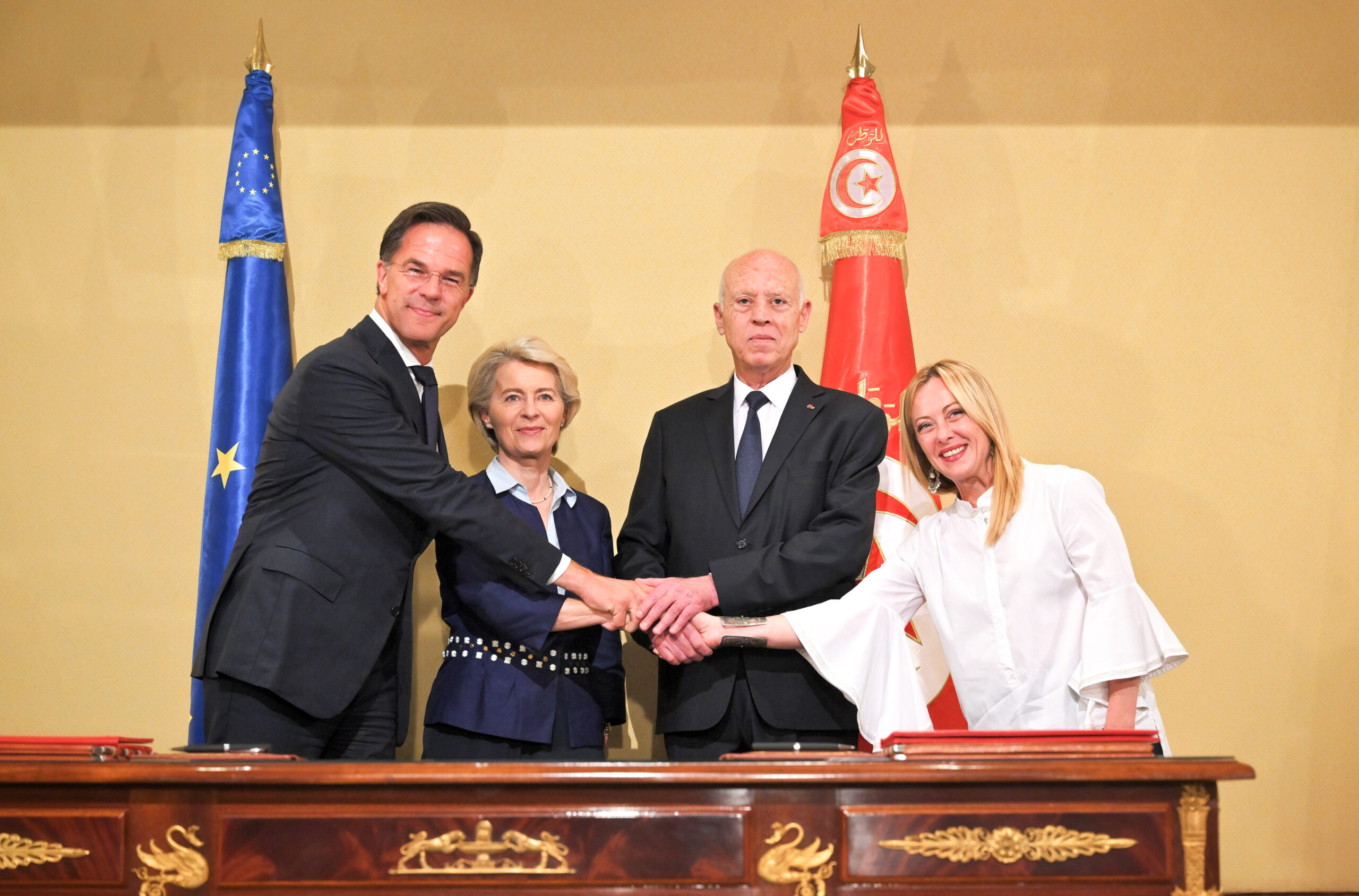 Tunisia power cuts — President Kaïs Saïed at an official ceremony in Tunis