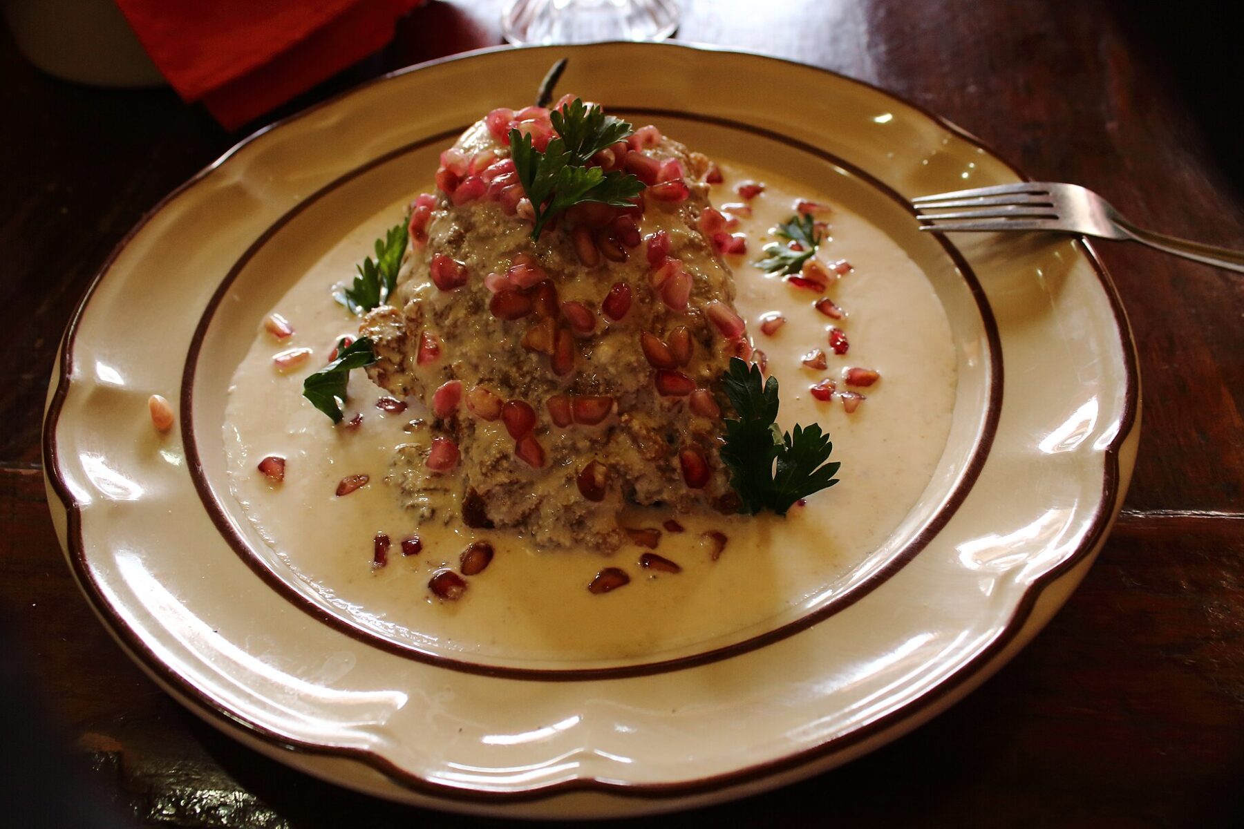 A prepared chile en nogada, the Puebla dish honored at its first national congress