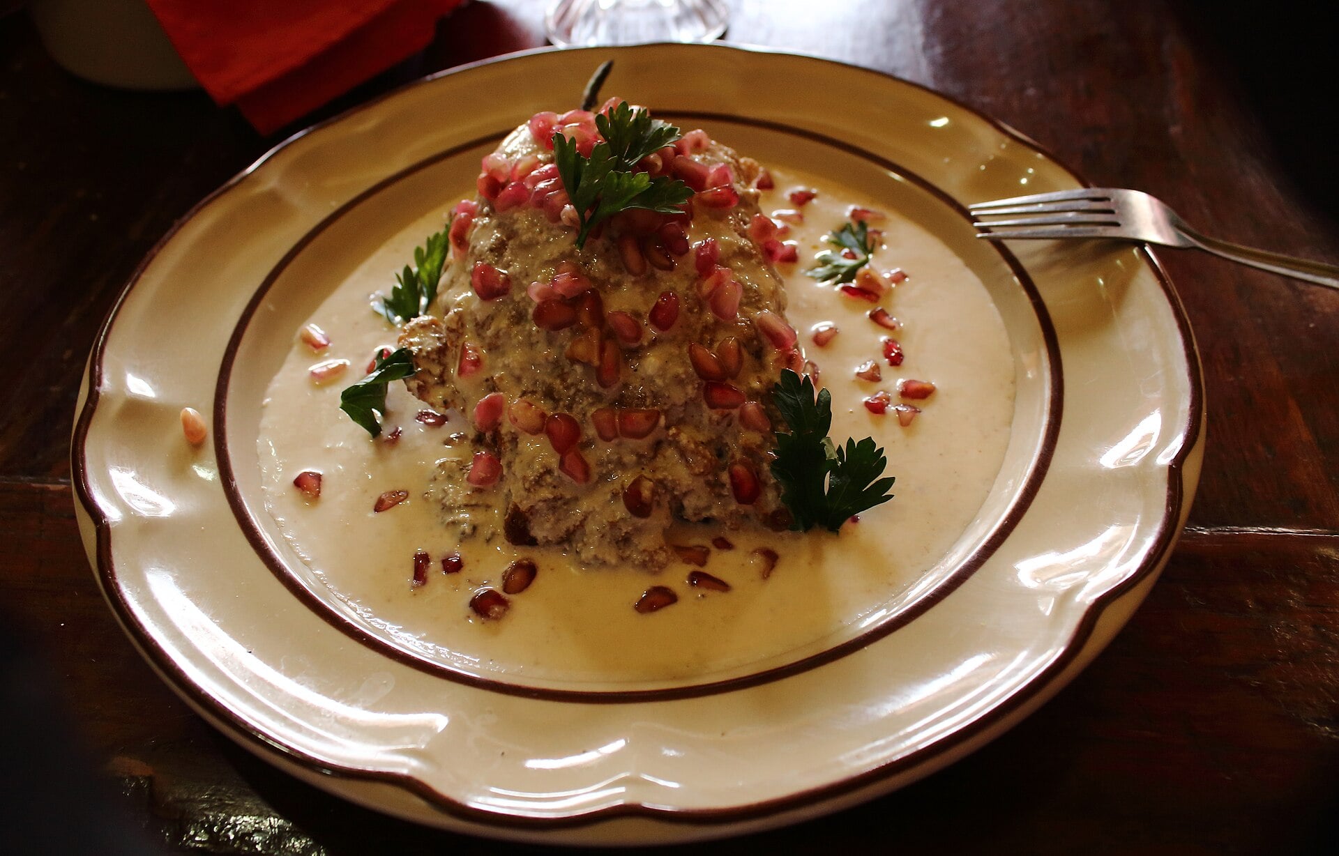 A prepared chile en nogada, the Puebla dish honored at its first national congress