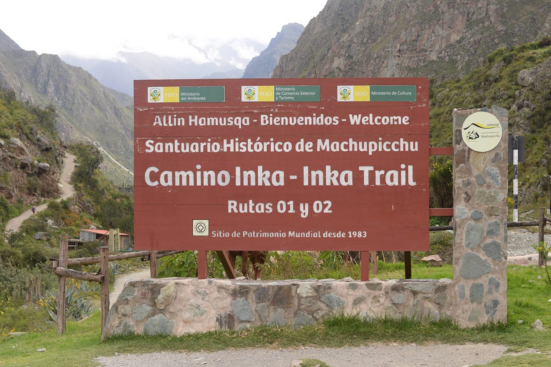 Entrance checkpoint of the Inca Trail to Machu Picchu, partially closed August 26-30, 2026