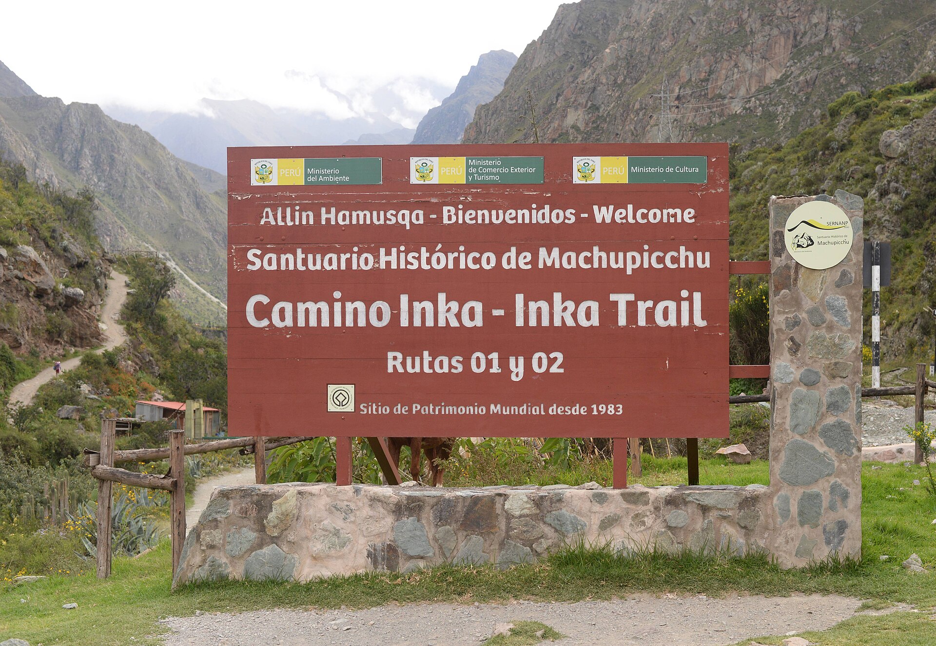 Entrance checkpoint of the Inca Trail to Machu Picchu, partially closed August 26-30, 2026