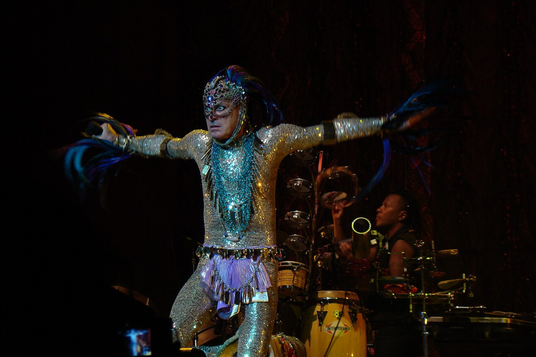 Brazilian singer Ney Matogrosso performing, who announced his '85 Anos de Ousadia' tour for 2027