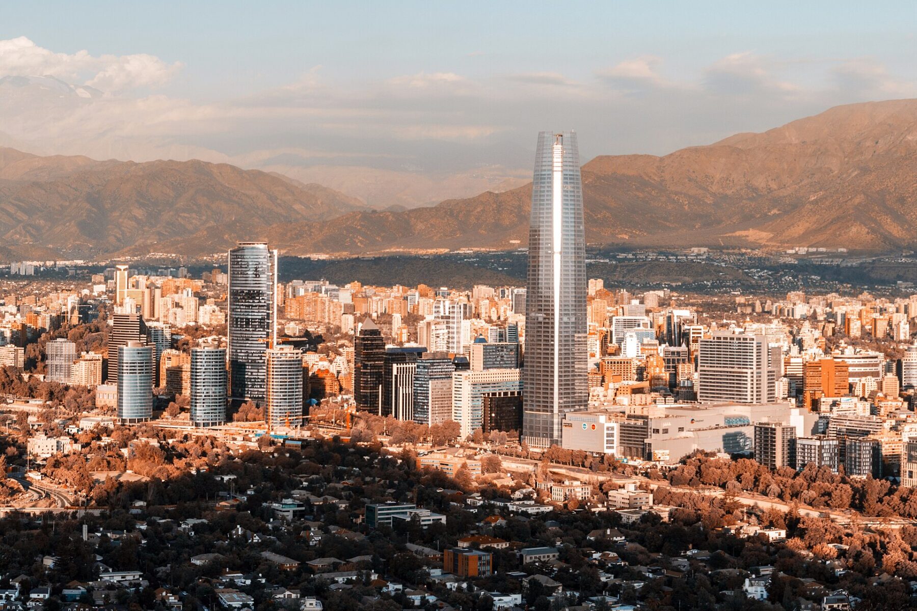 Panoramic view of Santiago de Chile from San Cristóbal Hill, ahead of the Travel Sale discount days