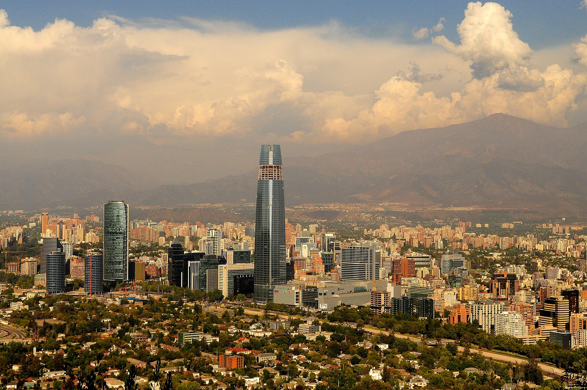 Santiago skyline, Chile