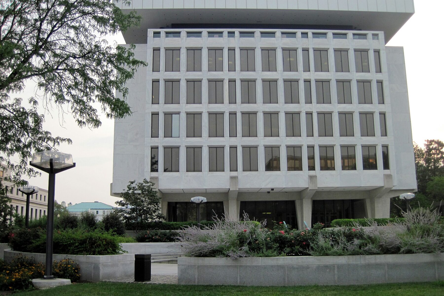 Federal Reserve building facade in Washington DC