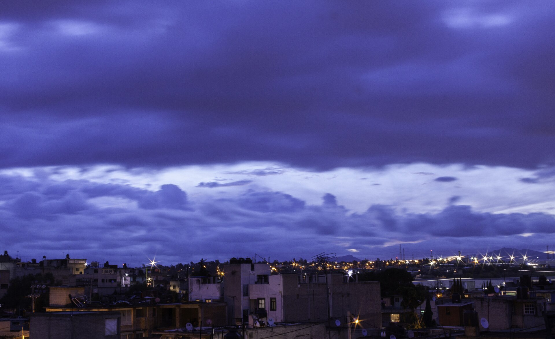 The Mexico City skyline at dusk, file photo