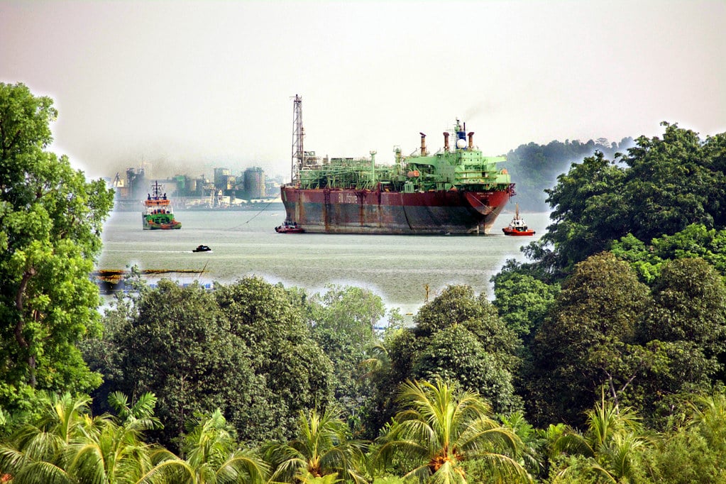 A floating production, storage and offloading (FPSO) vessel