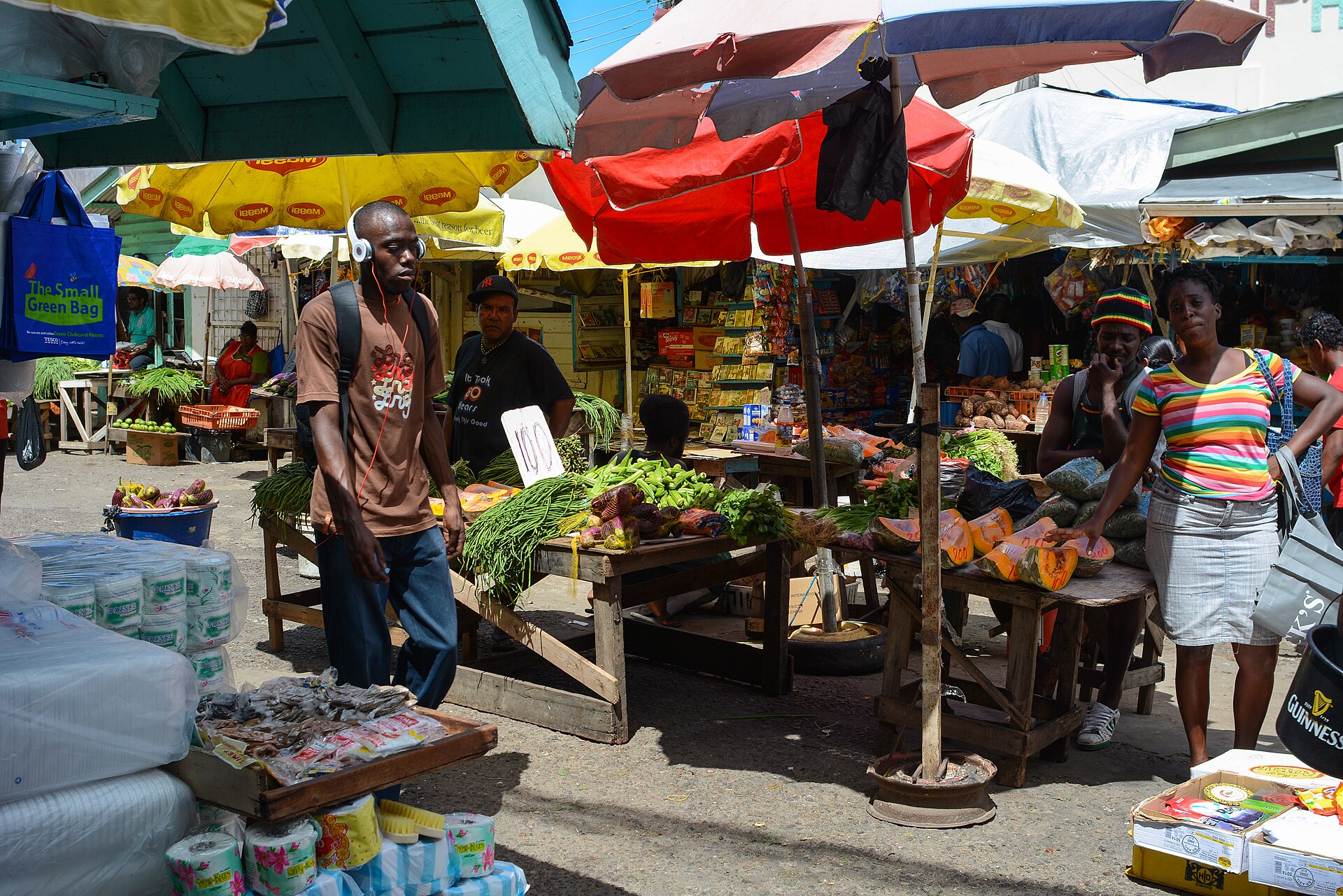 A street market in Georgetown, the capital of Guyana