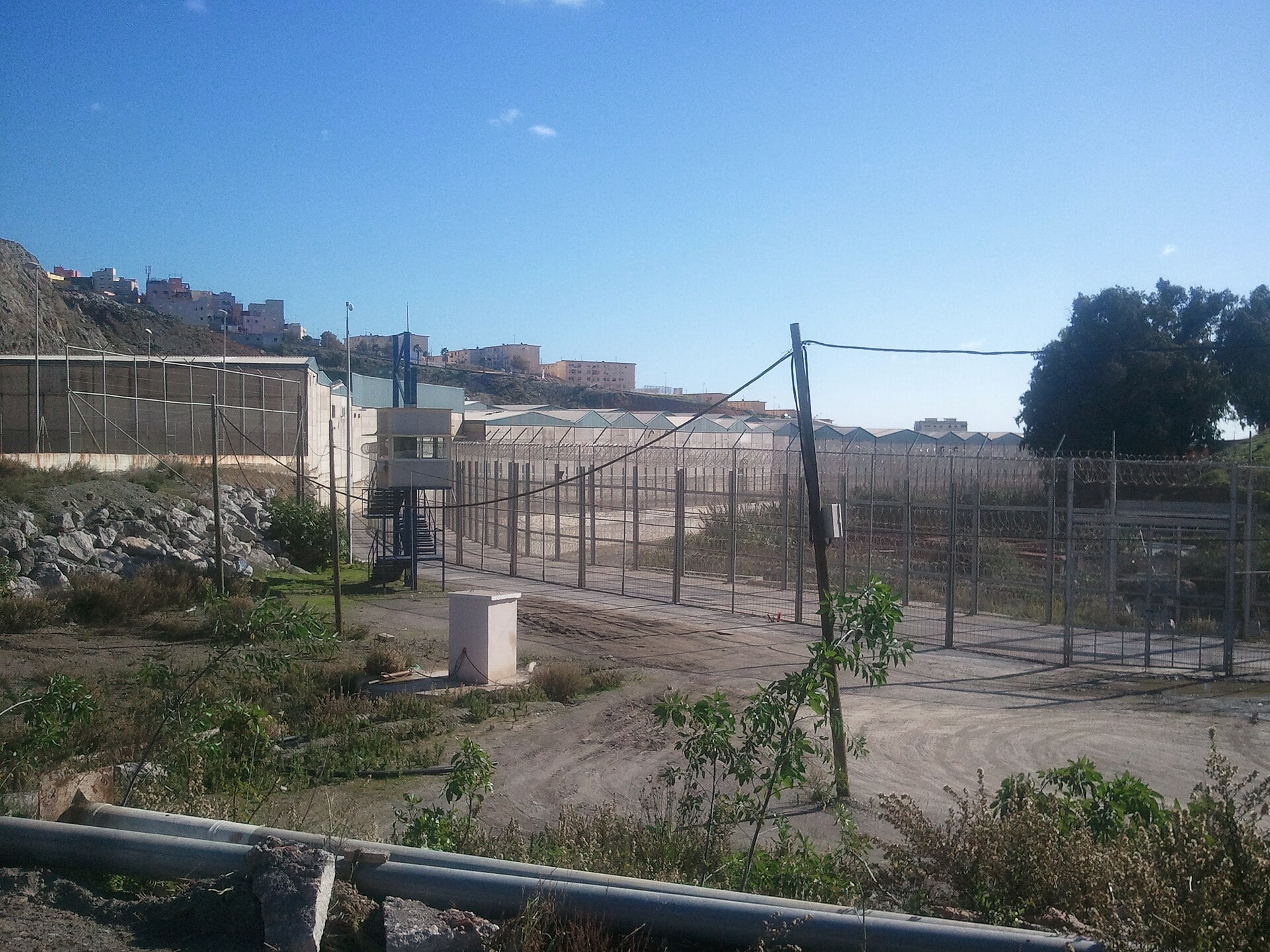 The border fence between Morocco and the Spanish enclave of Ceuta
