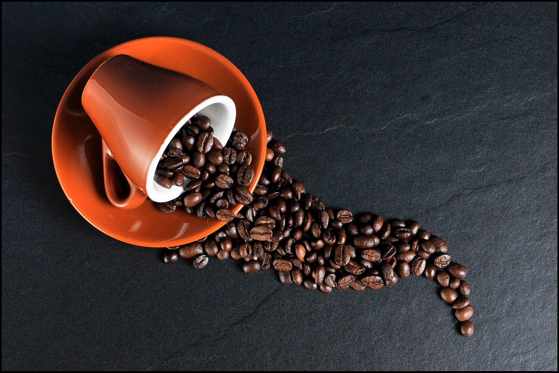 Freshly brewed cup of coffee