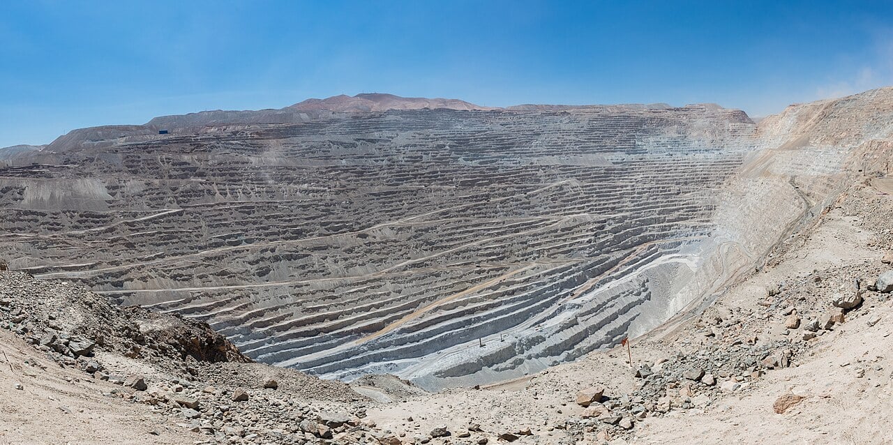 Chuquicamata open-pit copper mine near Calama, Chile