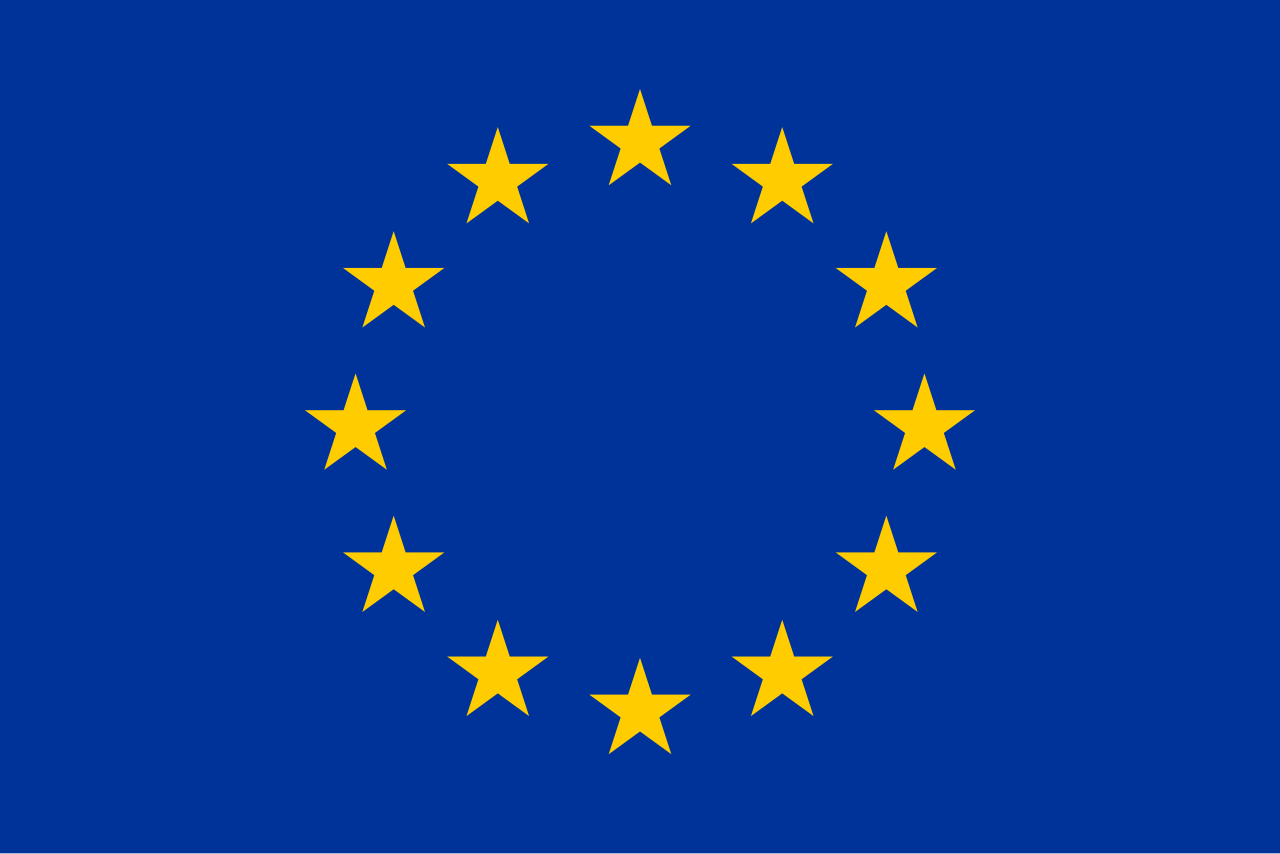 The European Union flag, a circle of twelve gold stars on a blue field