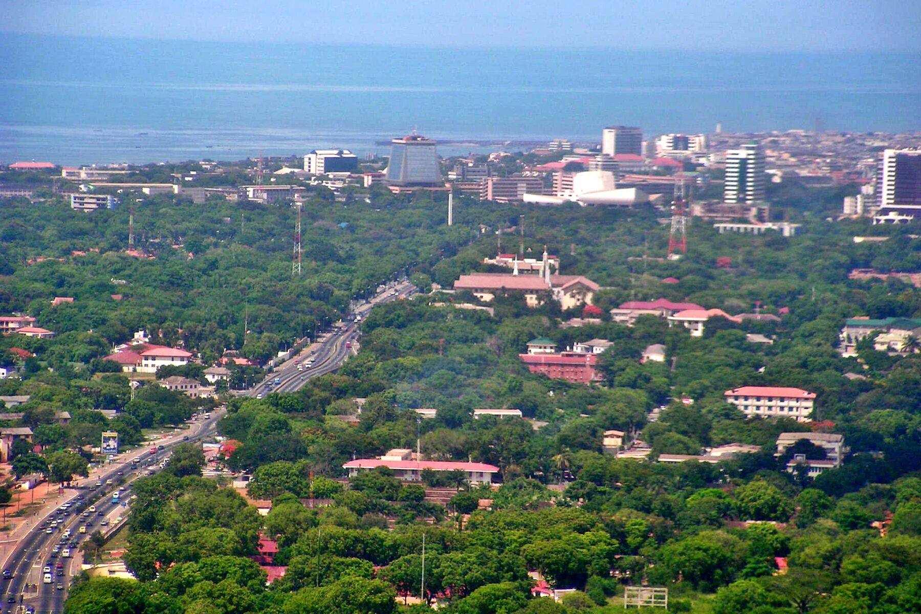 Aerial view of Accra, the capital of Ghana
