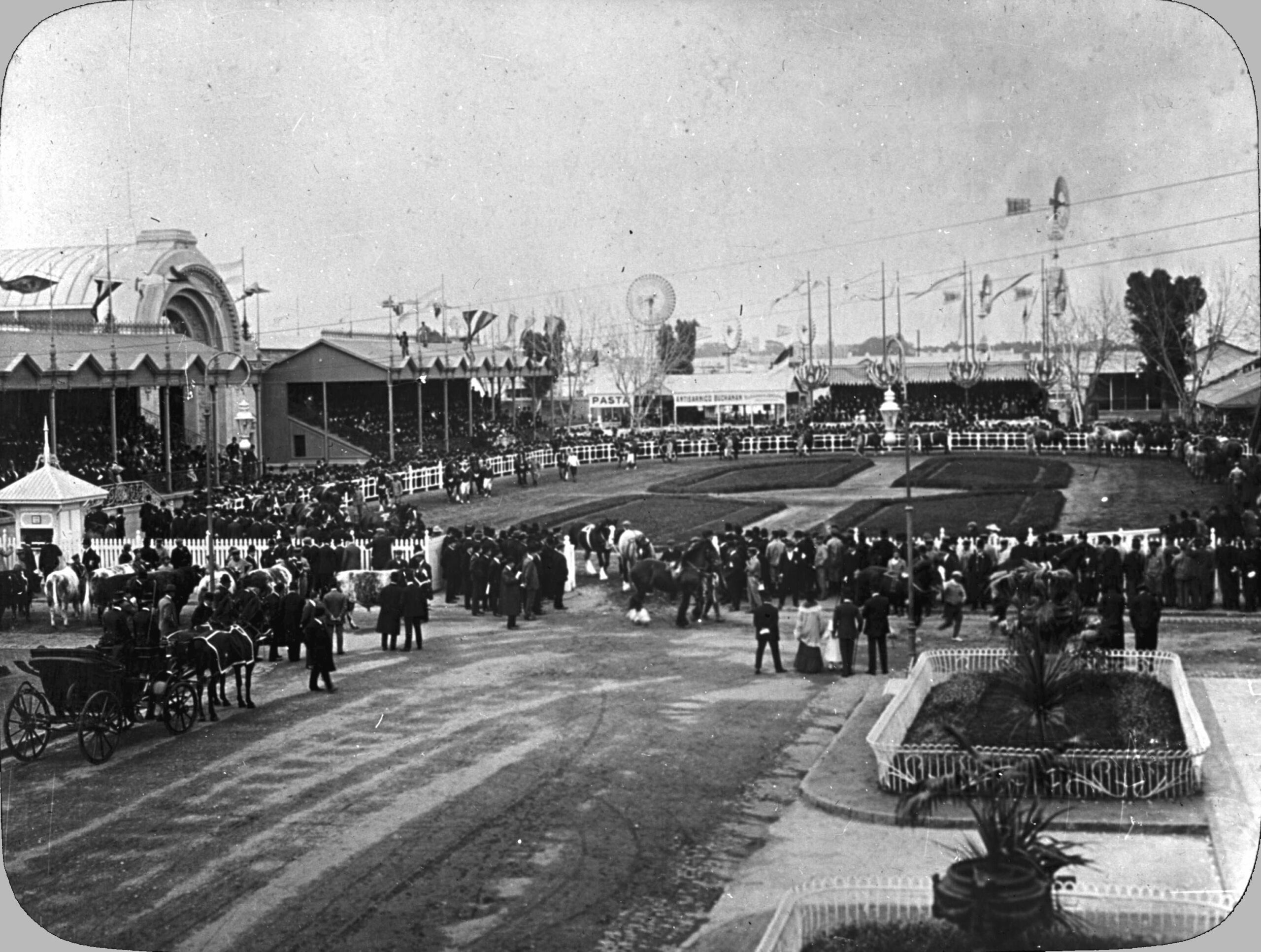 Historic view of the La Rural fairground in Palermo, Buenos Aires, venue of the FIT travel fair