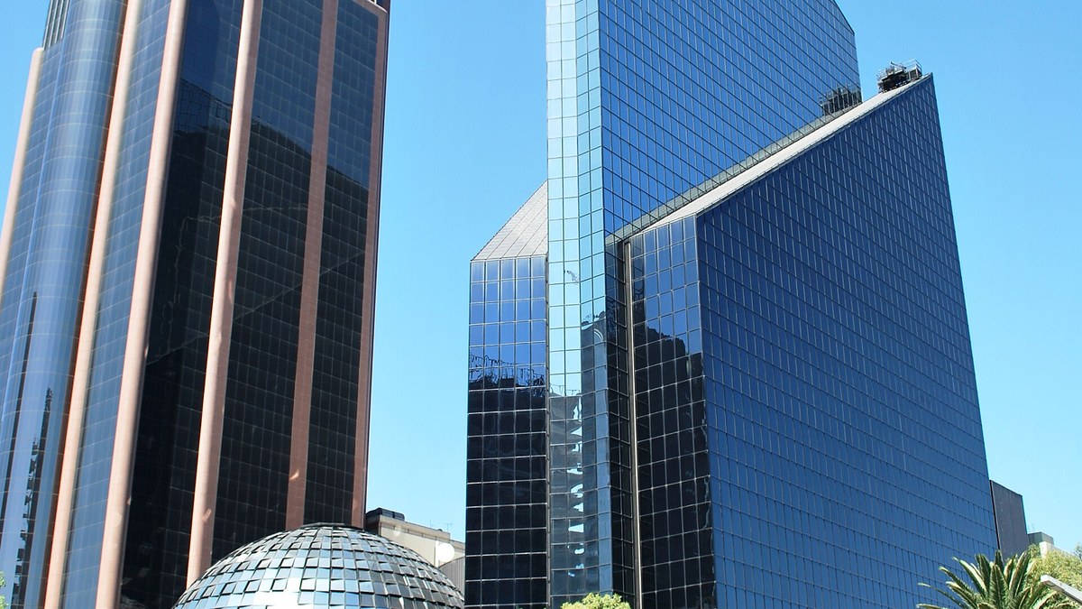 The Mexican Stock Exchange tower in Mexico City.