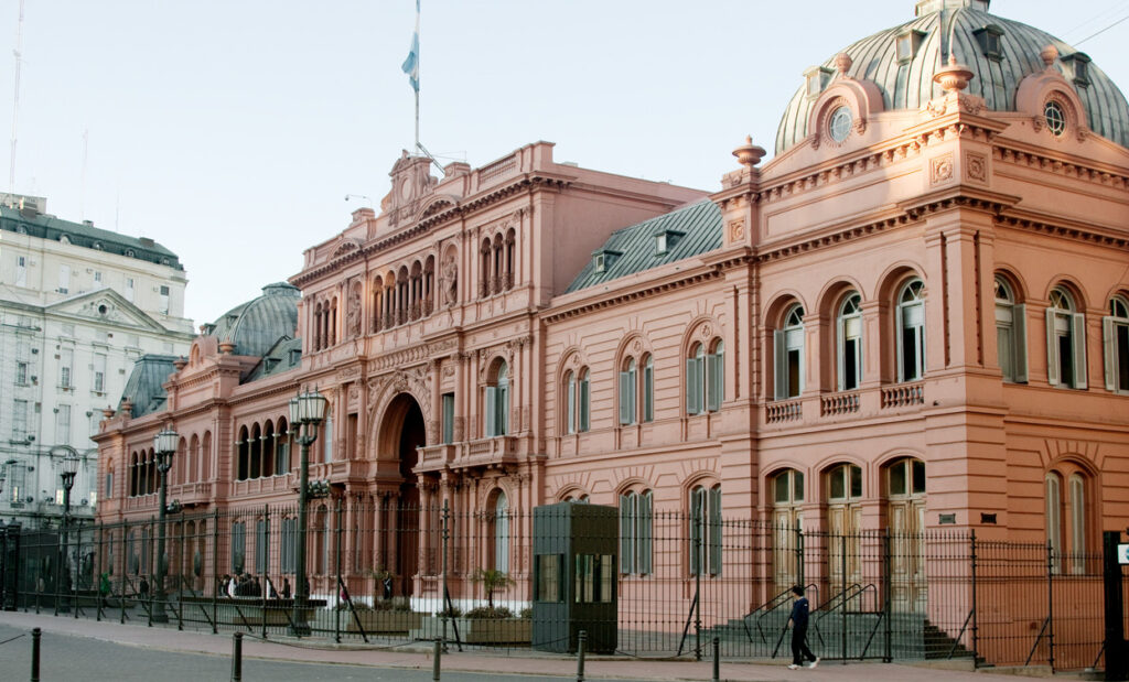 The Casa Rosada presidential palace in Buenos Aires, Argentina