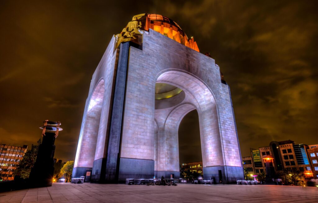 Monument to the Revolution, Mexico City at night