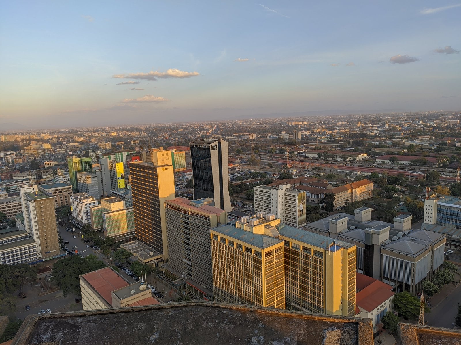 Aerial view of Nairobi’s central business district, home to the Nairobi Securities Exchange.