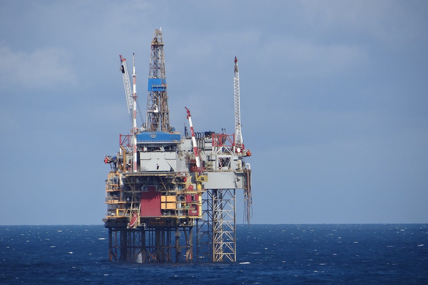 NDDC levies recovery - offshore oil drilling platform standing in open sea