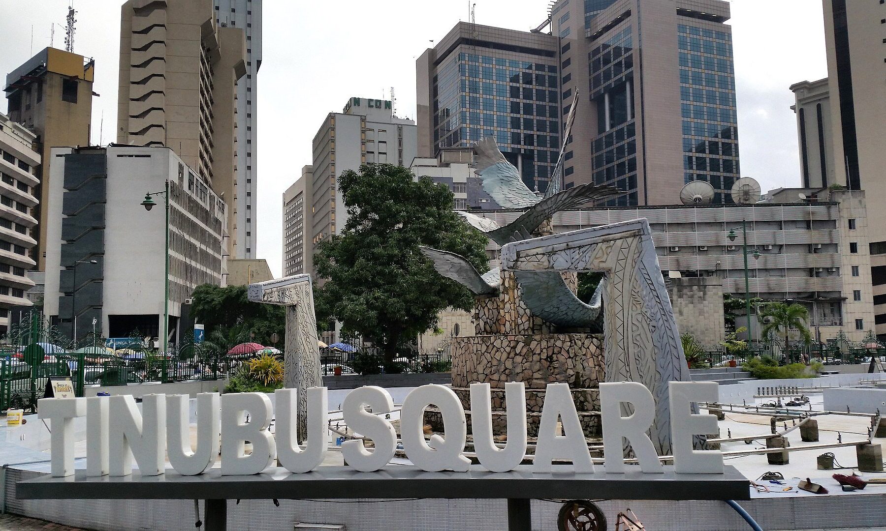 diaspora mortgage loan - high-rise towers around Tinubu Square in central Lagos, Nigeria