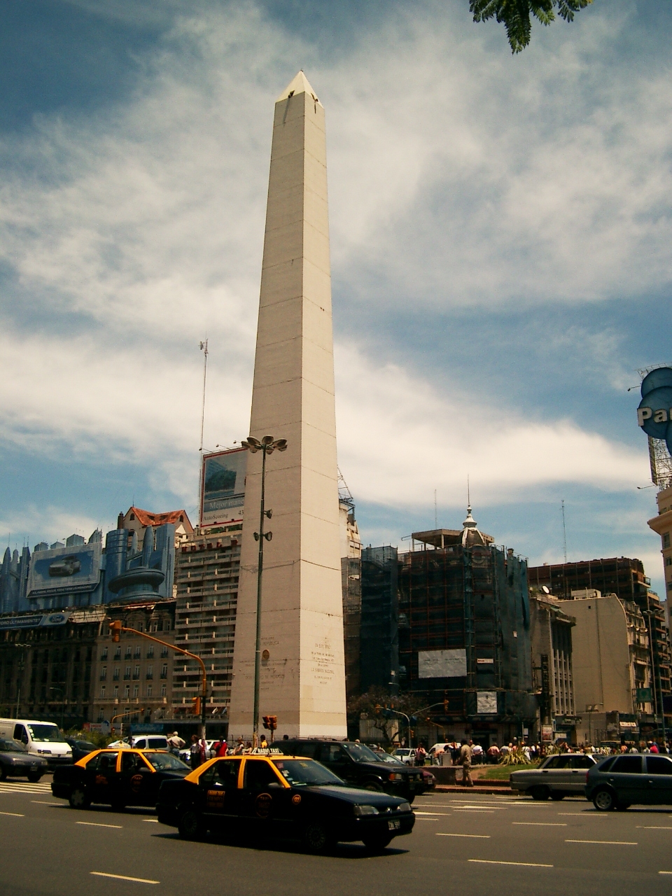 The Obelisco in downtown Buenos Aires.