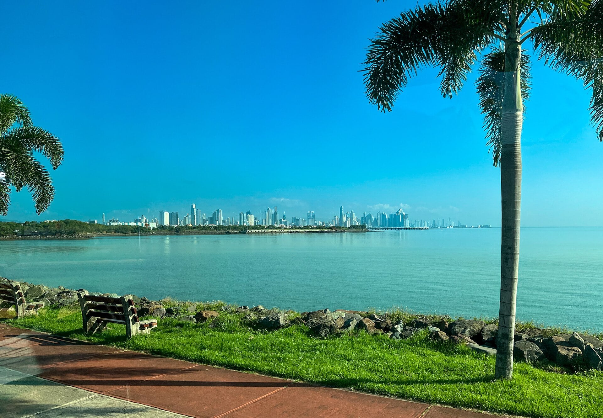 Panama City skyline seen across the bay