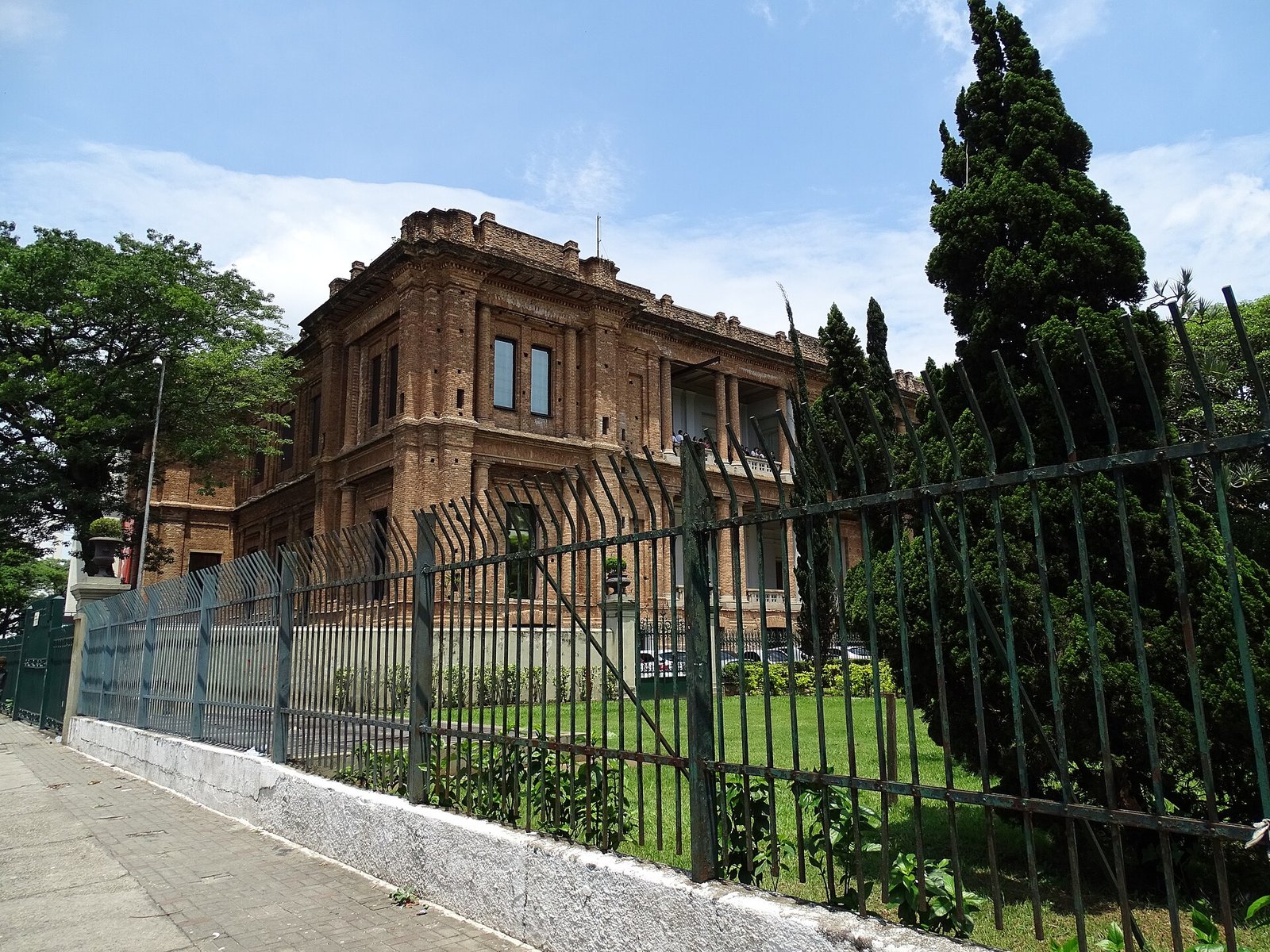 The nineteenth-century brick building of the Pinacoteca in Luz, São Paulo