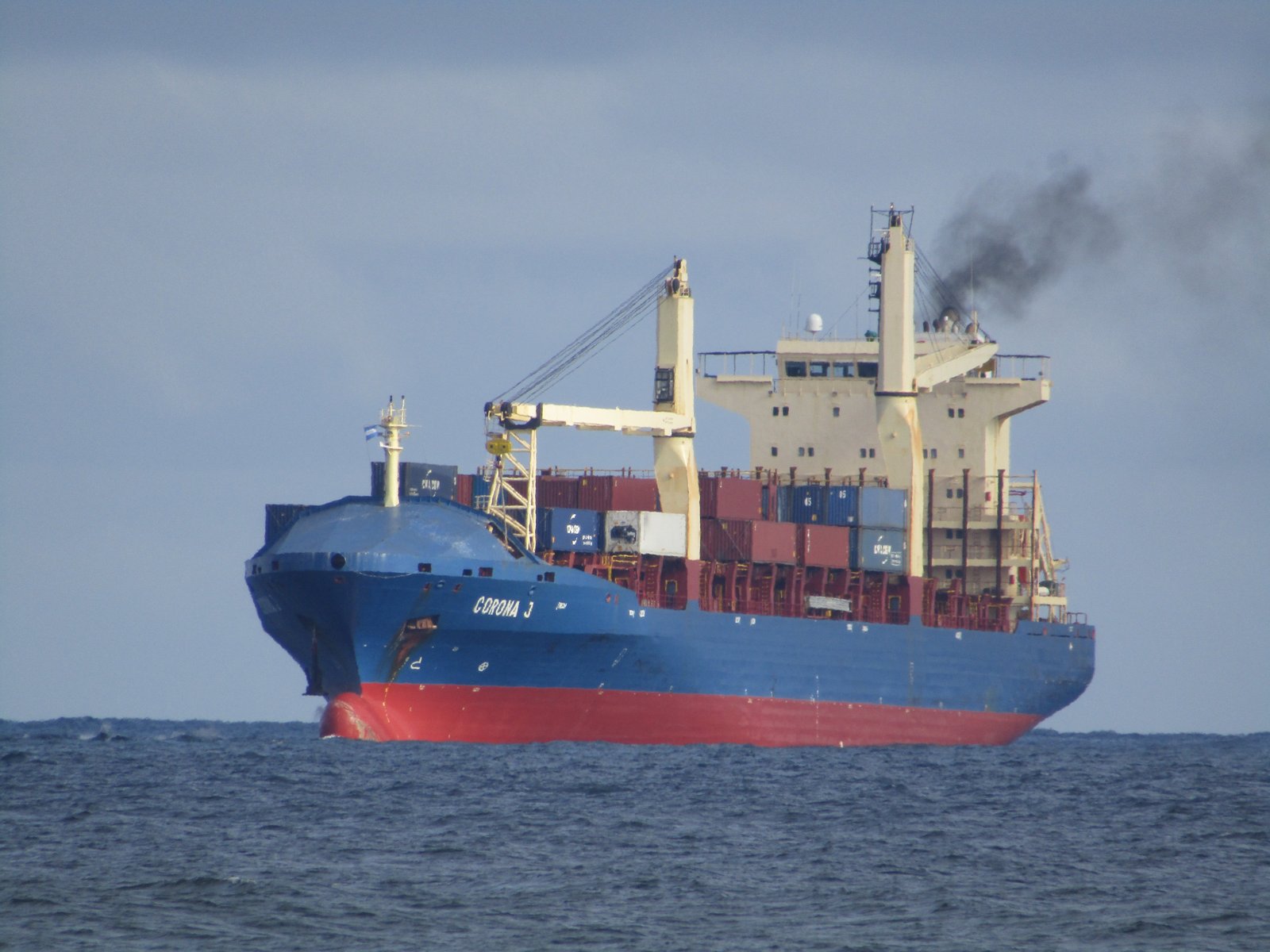 Honduras energy and trade — a container ship off Puerto Cortés on the Caribbean coast