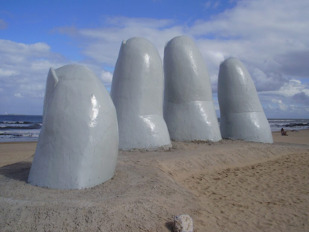 The beach and skyline of Punta del Este, Uruguay