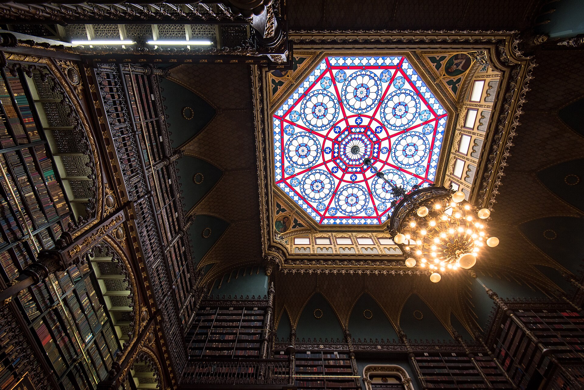 The reading hall of the Real Gabinete Português de Leitura in Rio.