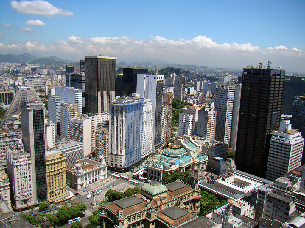 Cinelandia and Centro district in Rio de Janeiro from above