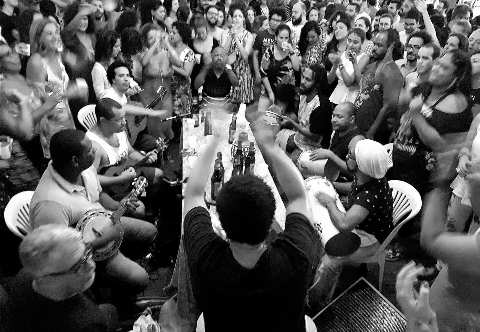 A Monday roots-samba roda at a social club in Rio de Janeiro.