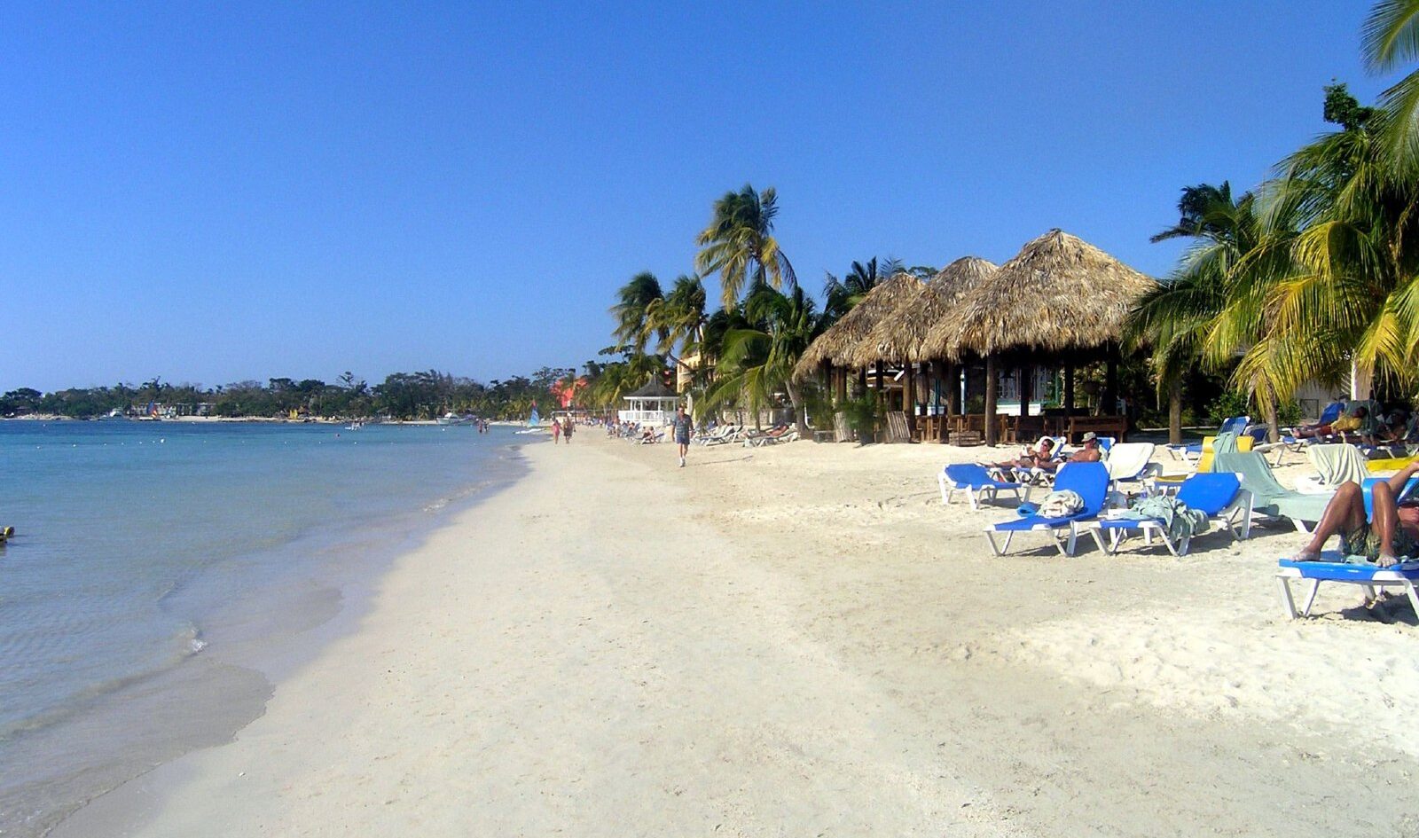 A beach at a resort in Jamaica.