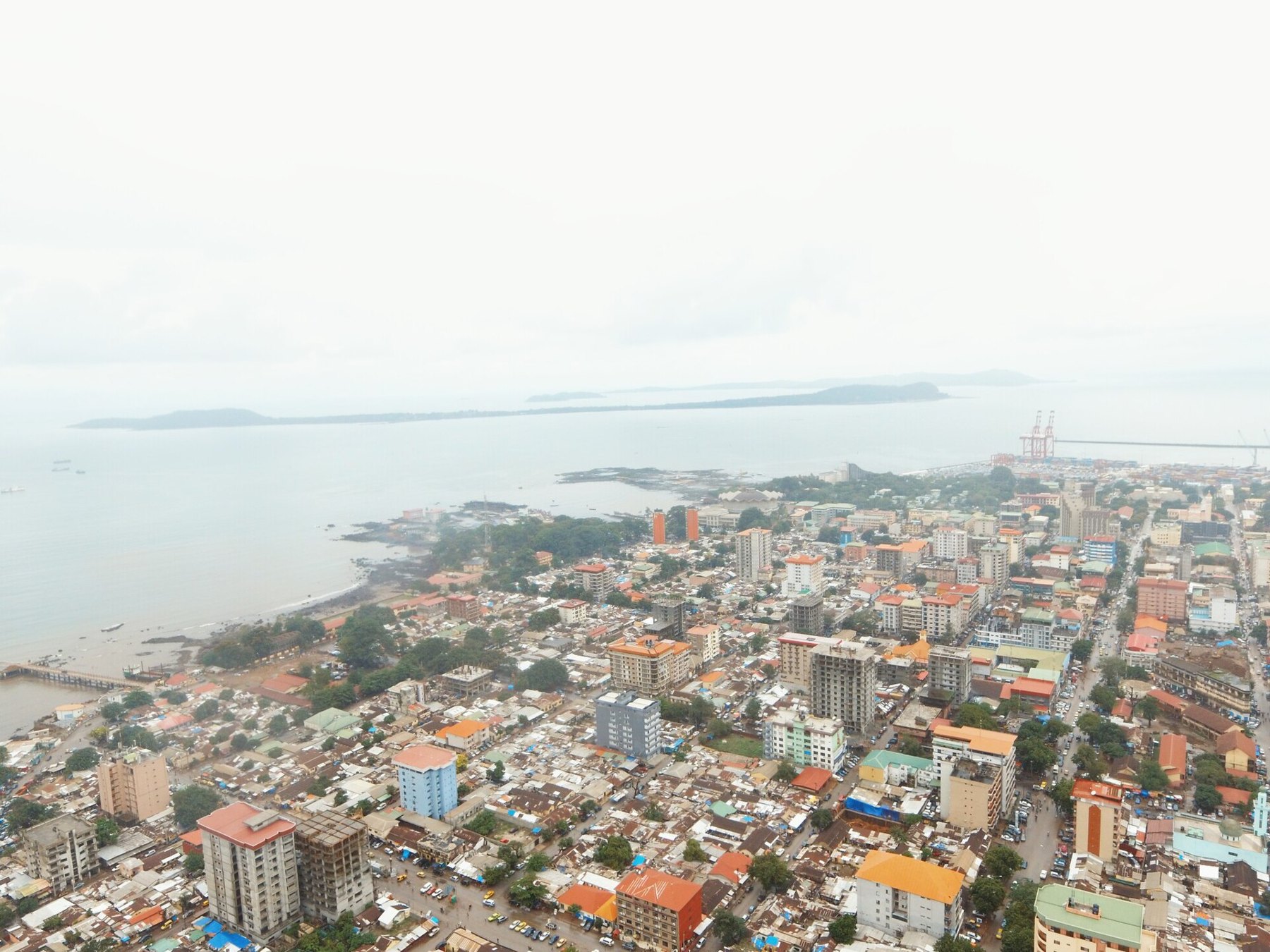 Conakry, Guinea, seen from above