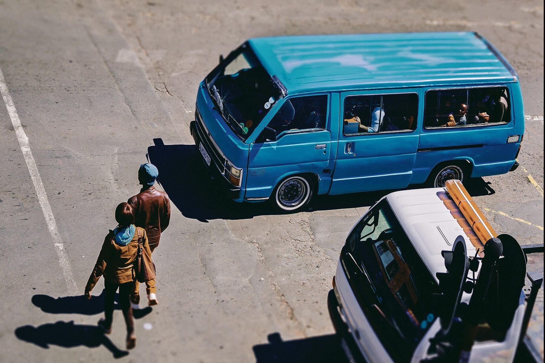 South Africa youth NEET - minibus taxi in Maboneng, Johannesburg