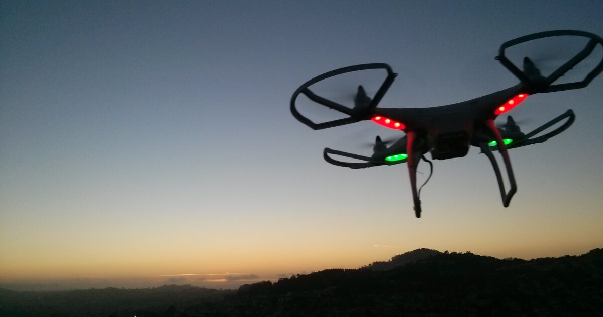 Cheap Drone Problem — a small quadcopter drone in flight