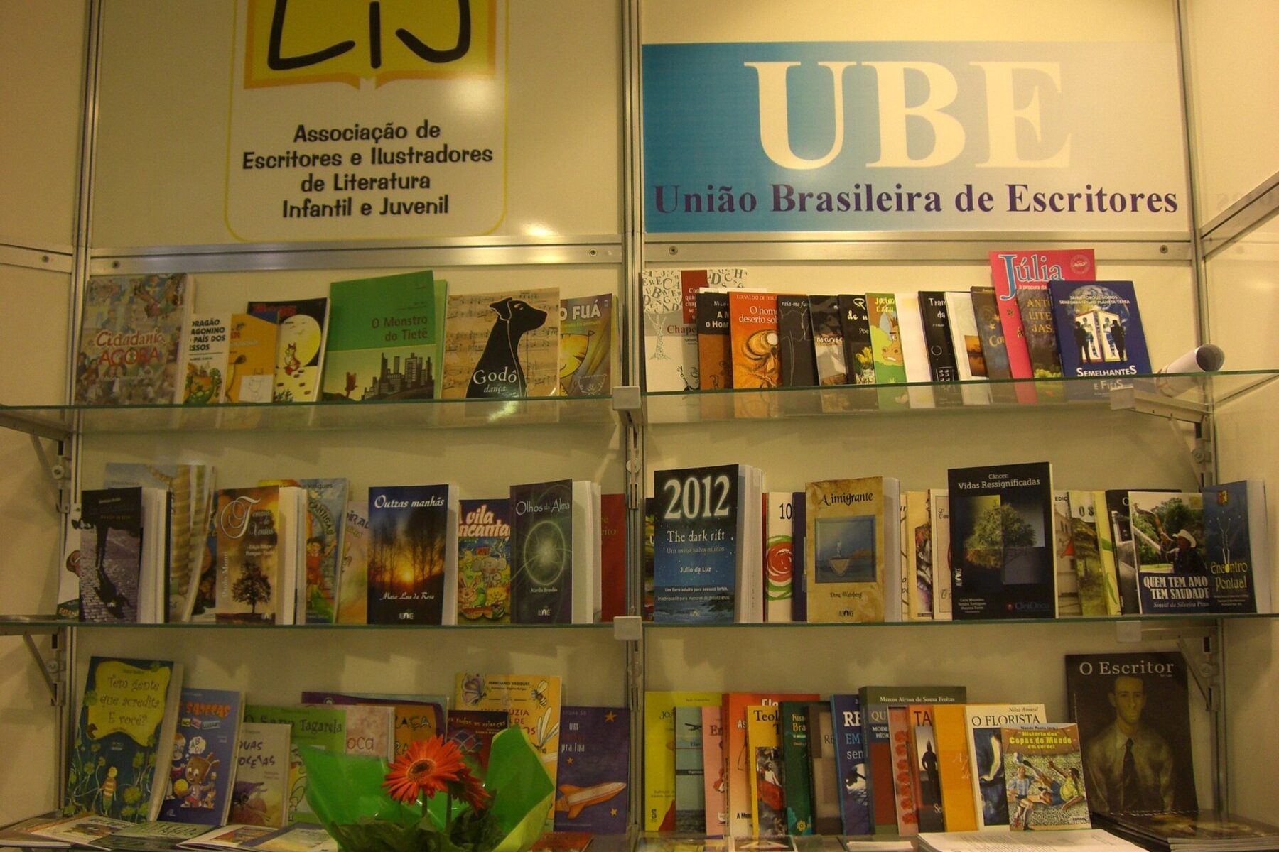 A publisher's stand at the São Paulo Book Biennial, which returns in September