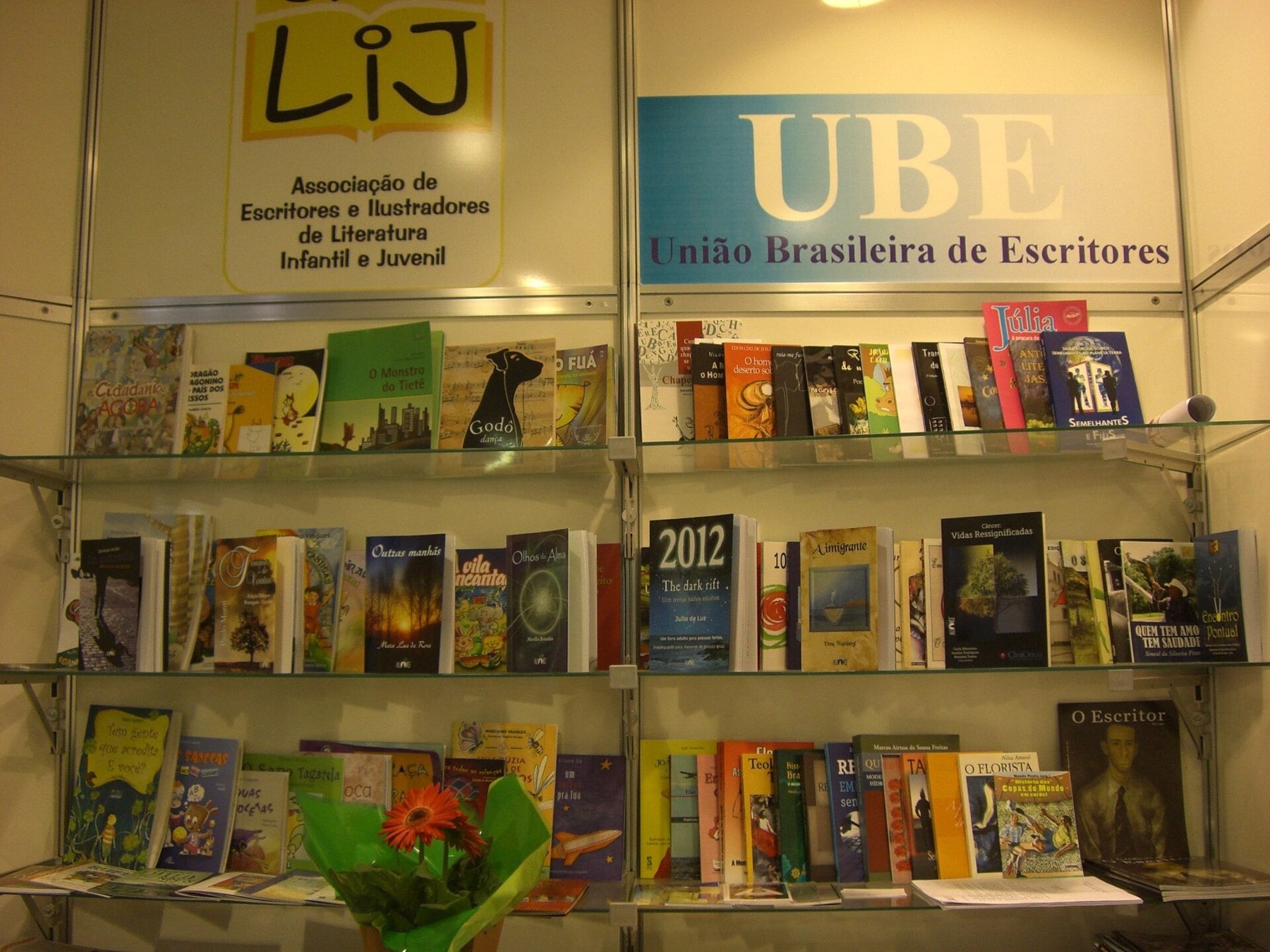 A publisher's stand at the São Paulo Book Biennial, which returns in September
