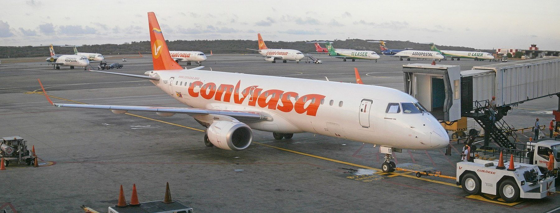 Maiquetia - a Conviasa aircraft at the stand at Simon Bolivar International Airport