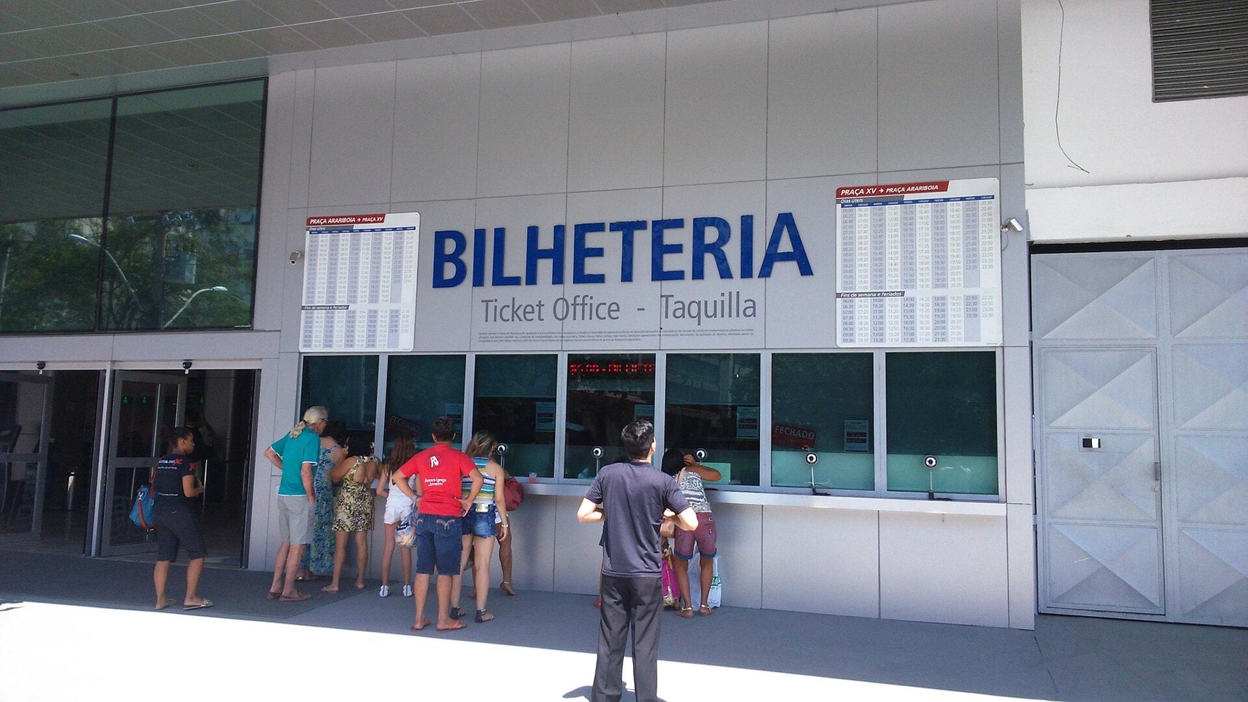 A Brazilian bus ticket office, where the ClickBus Rio contest voucher is spent