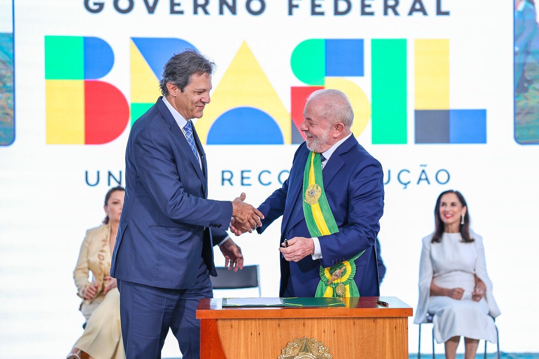 São Paulo security plan author - Fernando Haddad at his 2023 swearing-in as Brazil's finance minister.